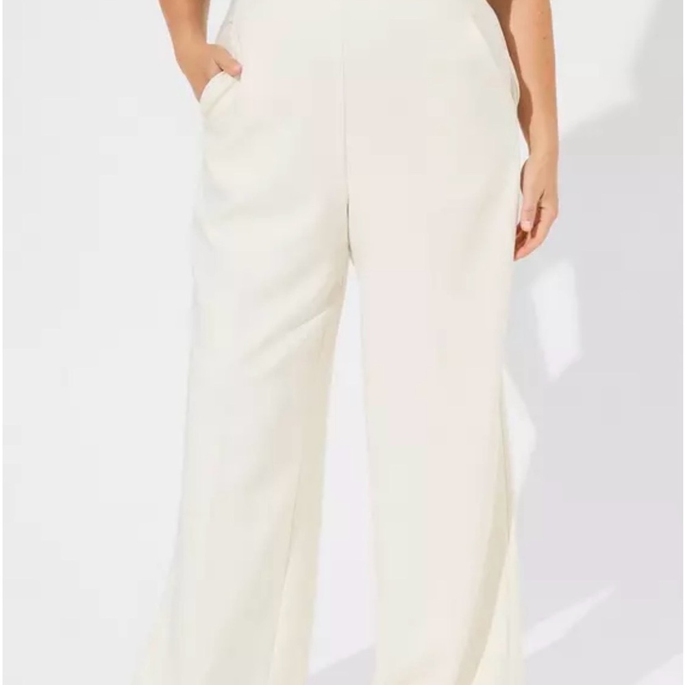 Torrid Cream Wide Leg Women's Pants